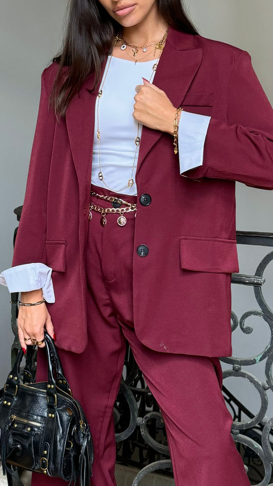 Veste tailleur BURGUNDY