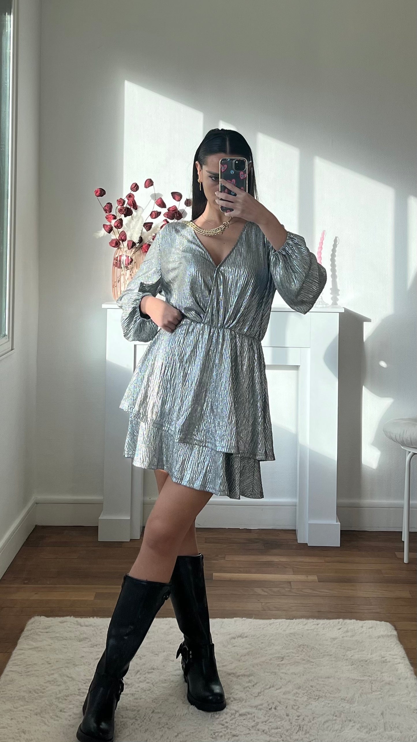 Robe argenté GIGI