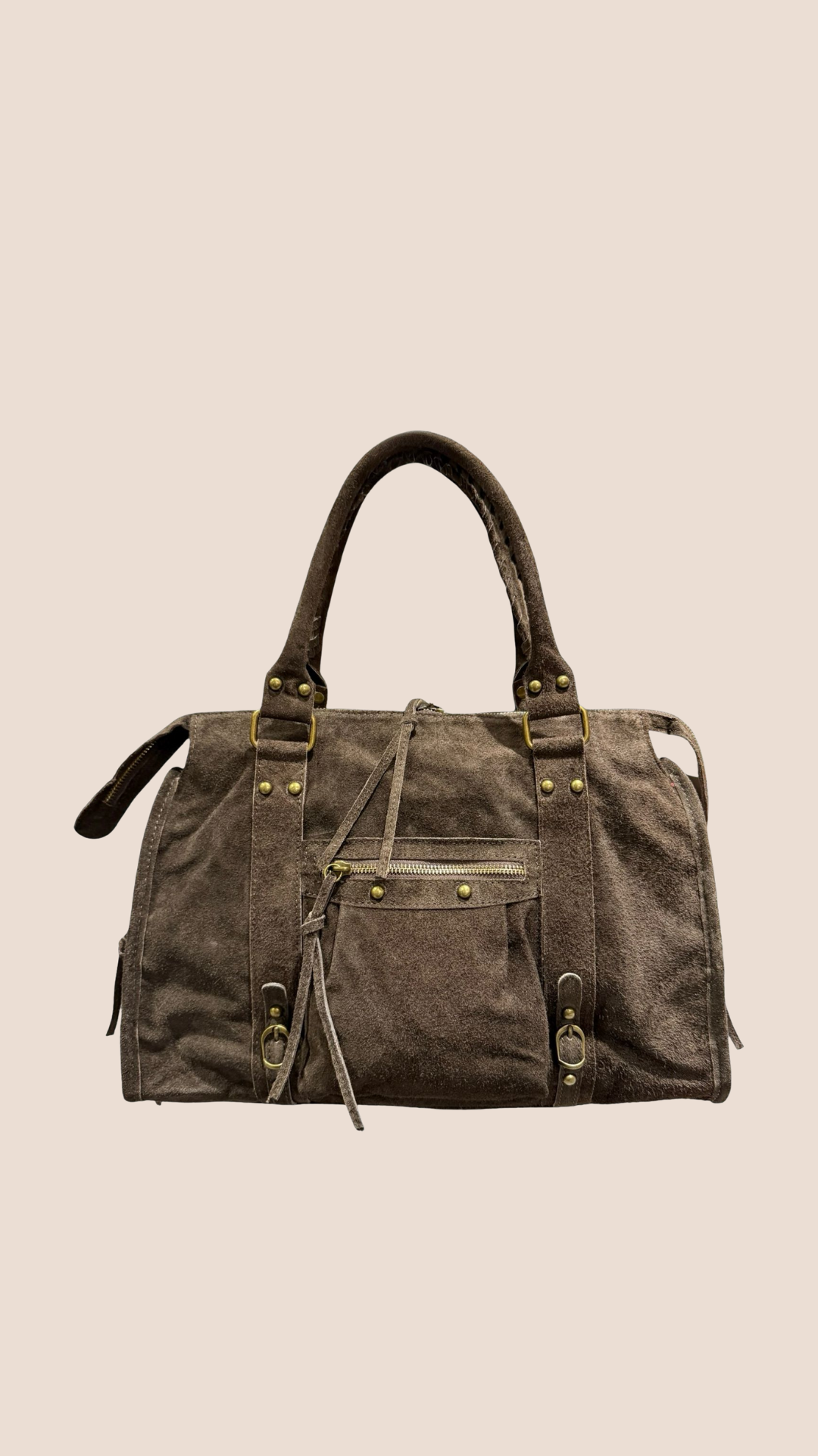 Sac DOLCE Oversize daim Chocolat 🇮🇹