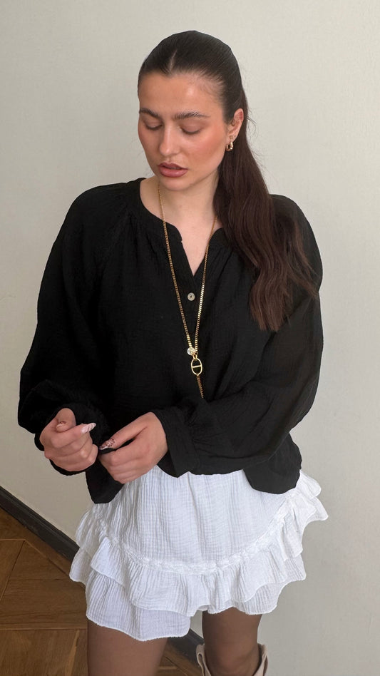 Chemise noire CREAMY 🇮🇹