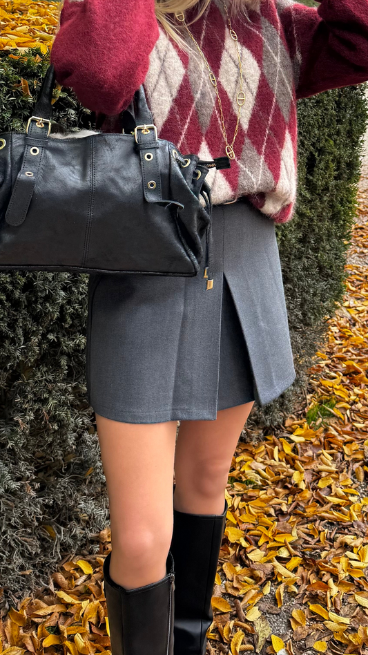 Jupe short HONEY grise