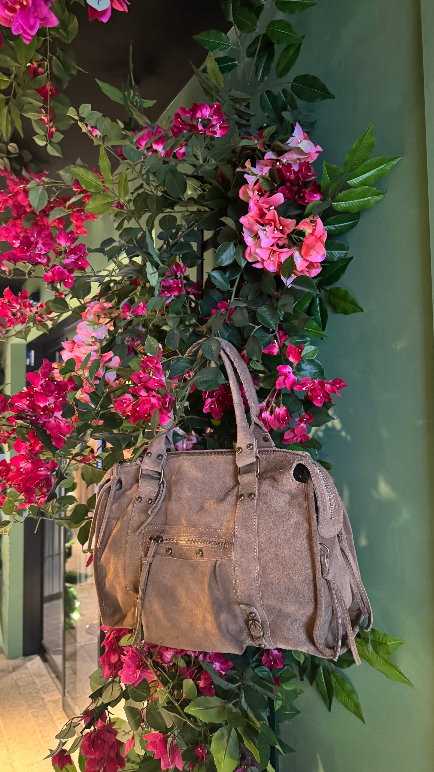 Sac DOLCE Oversize daim Taupe 🇮🇹