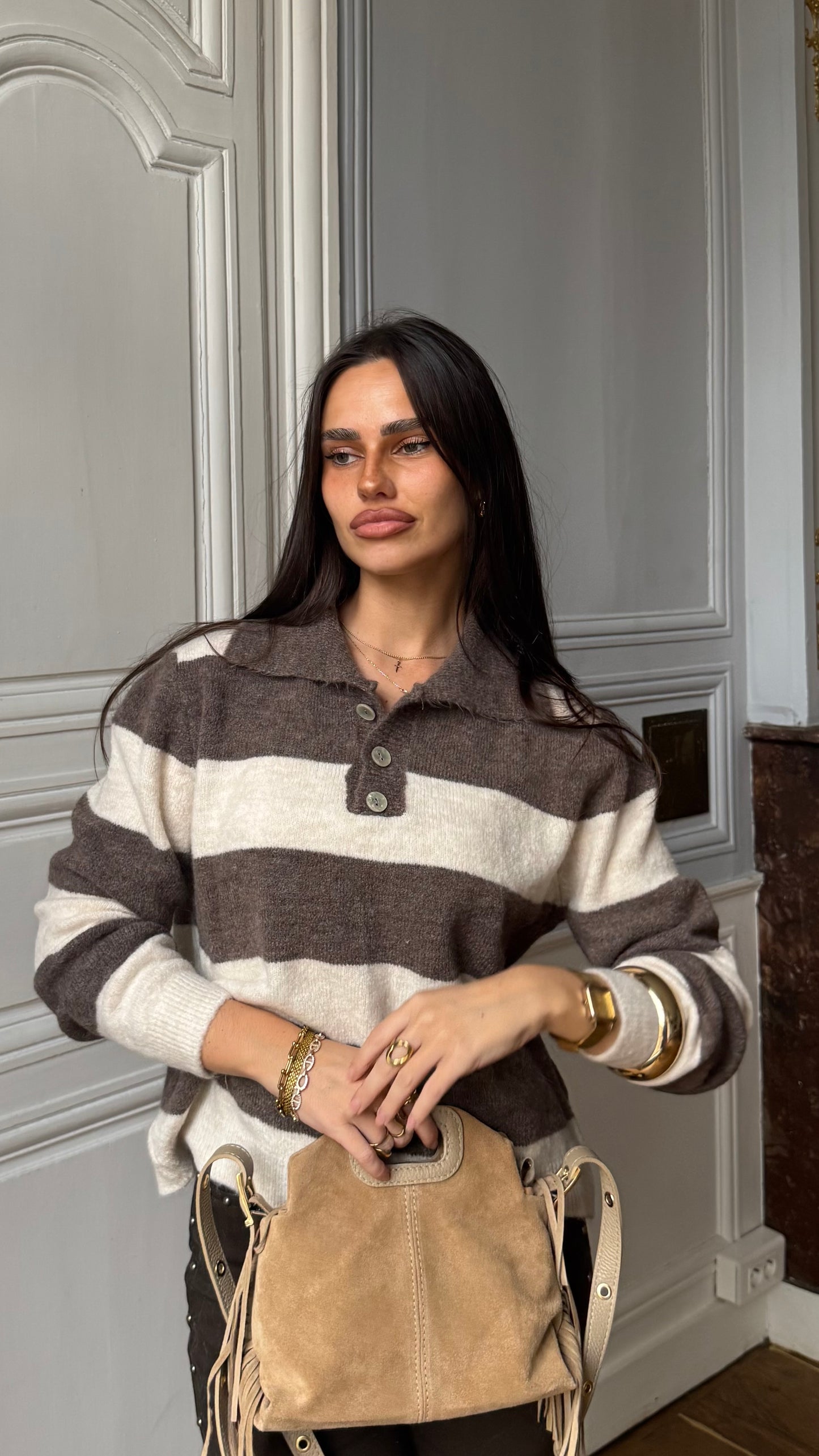 Sac NOOR small daim beige 🇮🇹