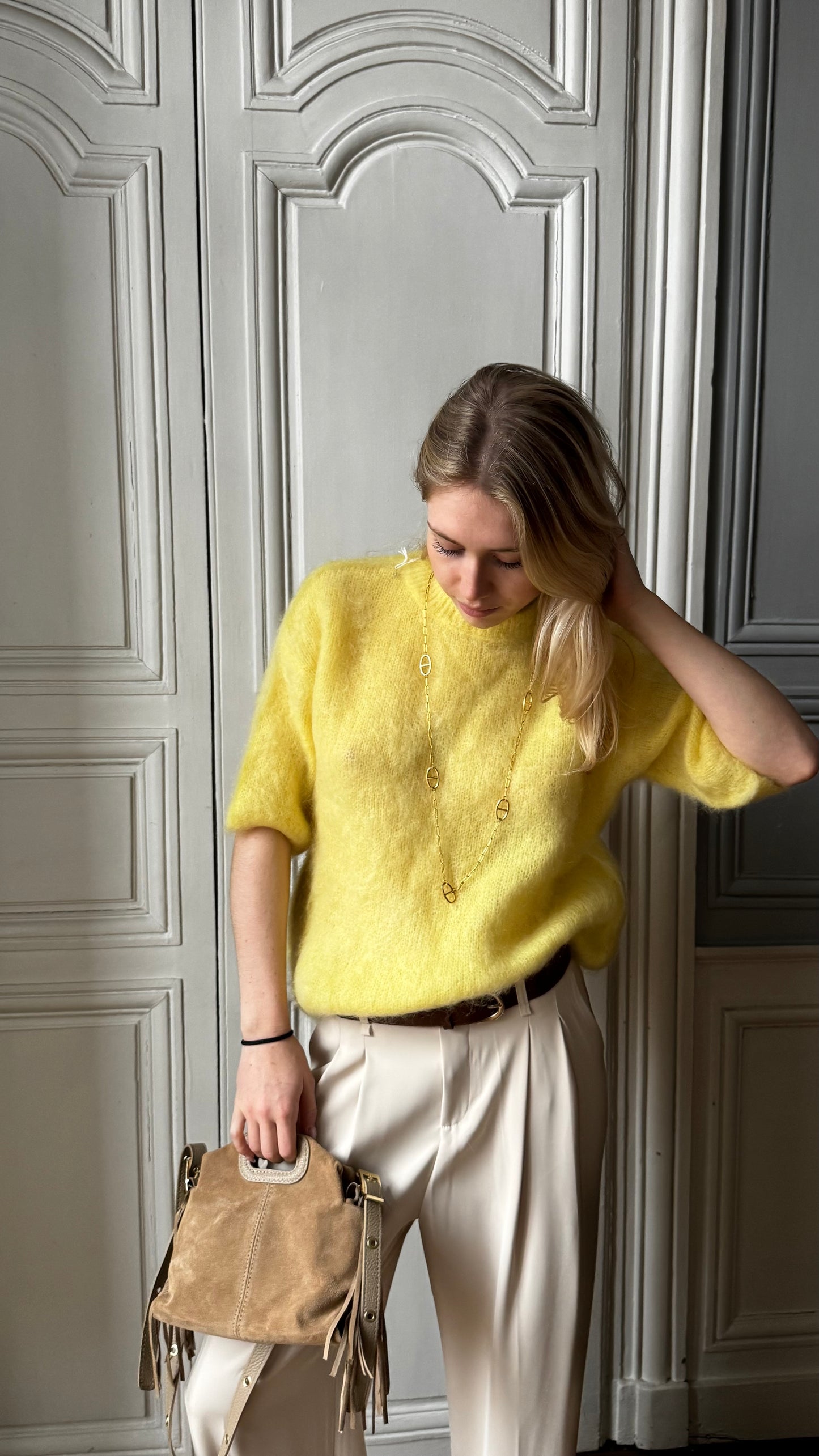 Sac NOOR daim beige 🇮🇹