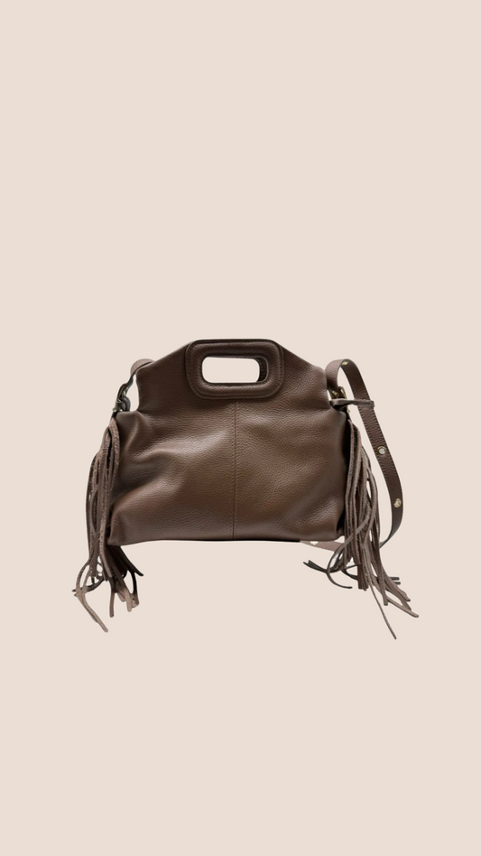 Sac NOOR cuir grainé Taupe 🇮🇹