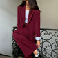 Pantalon tailleur BURGUNDY