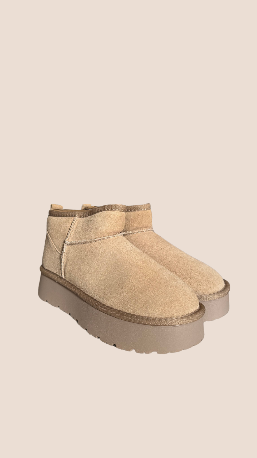 Boots cuir MAHONE beige