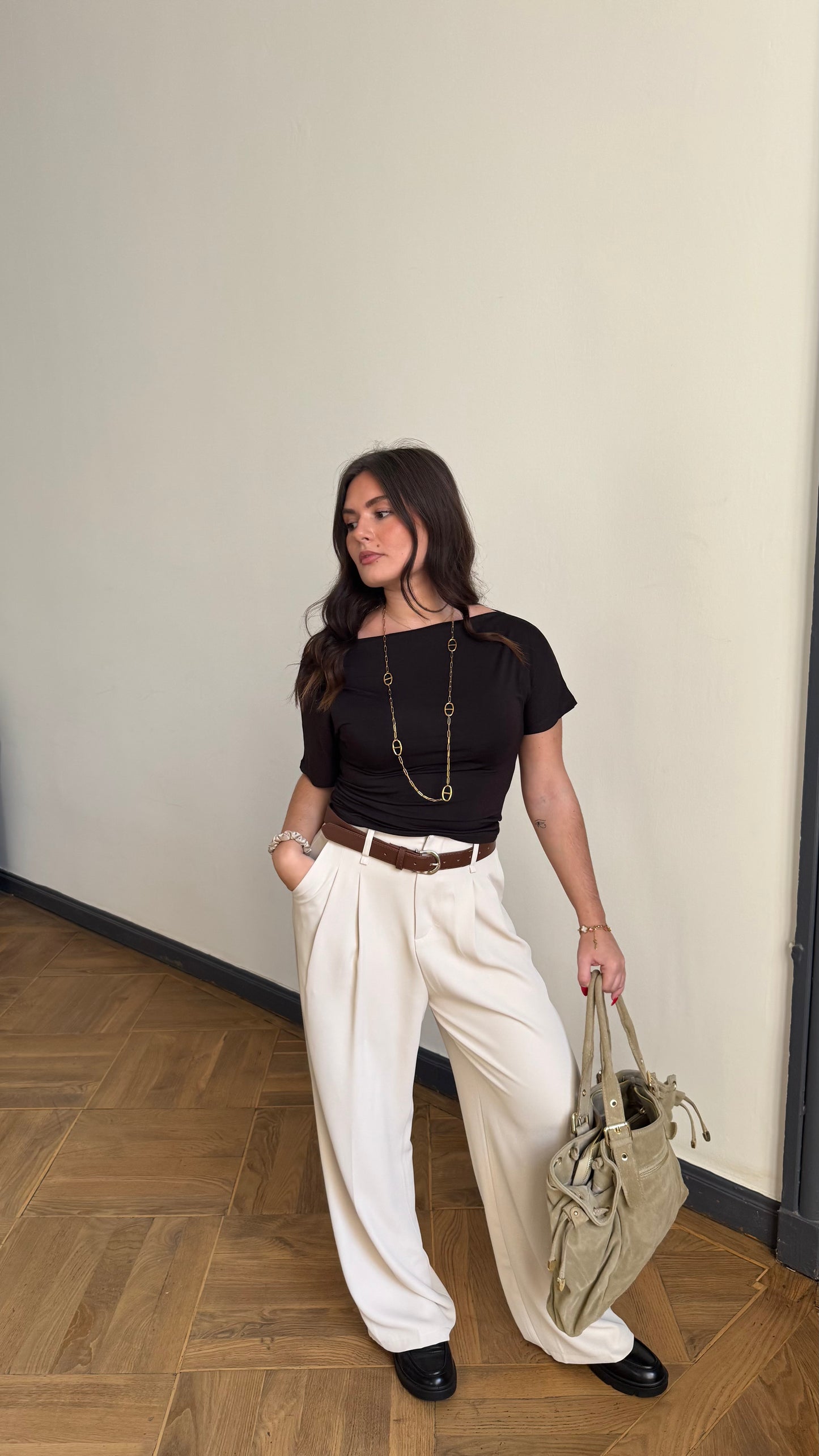 Pantalon fluide BRUME beige