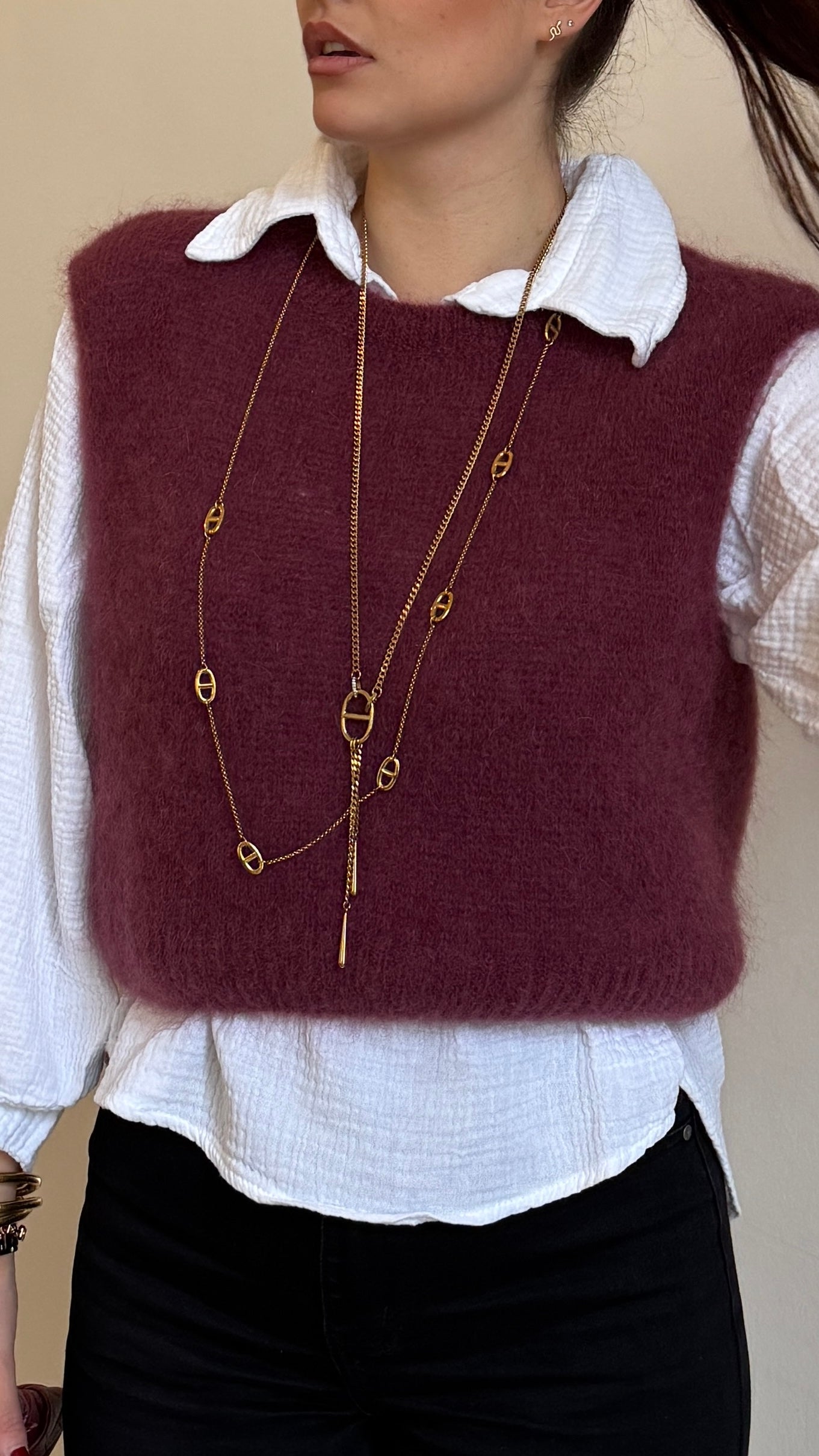 Pull ANGORA bordeaux🇮🇹