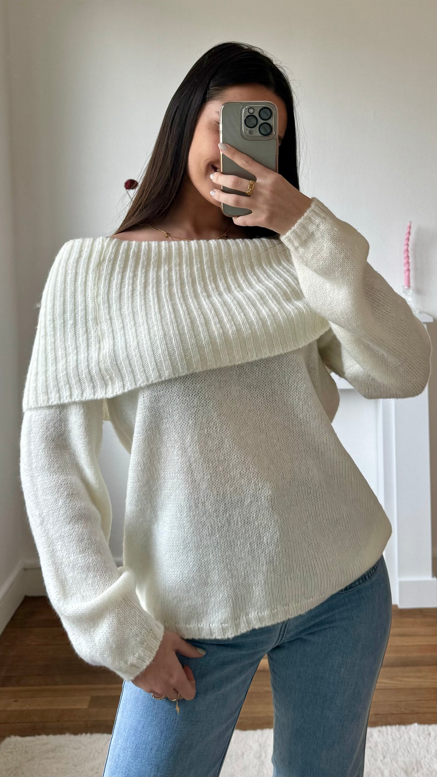 Pull blanc OTTA