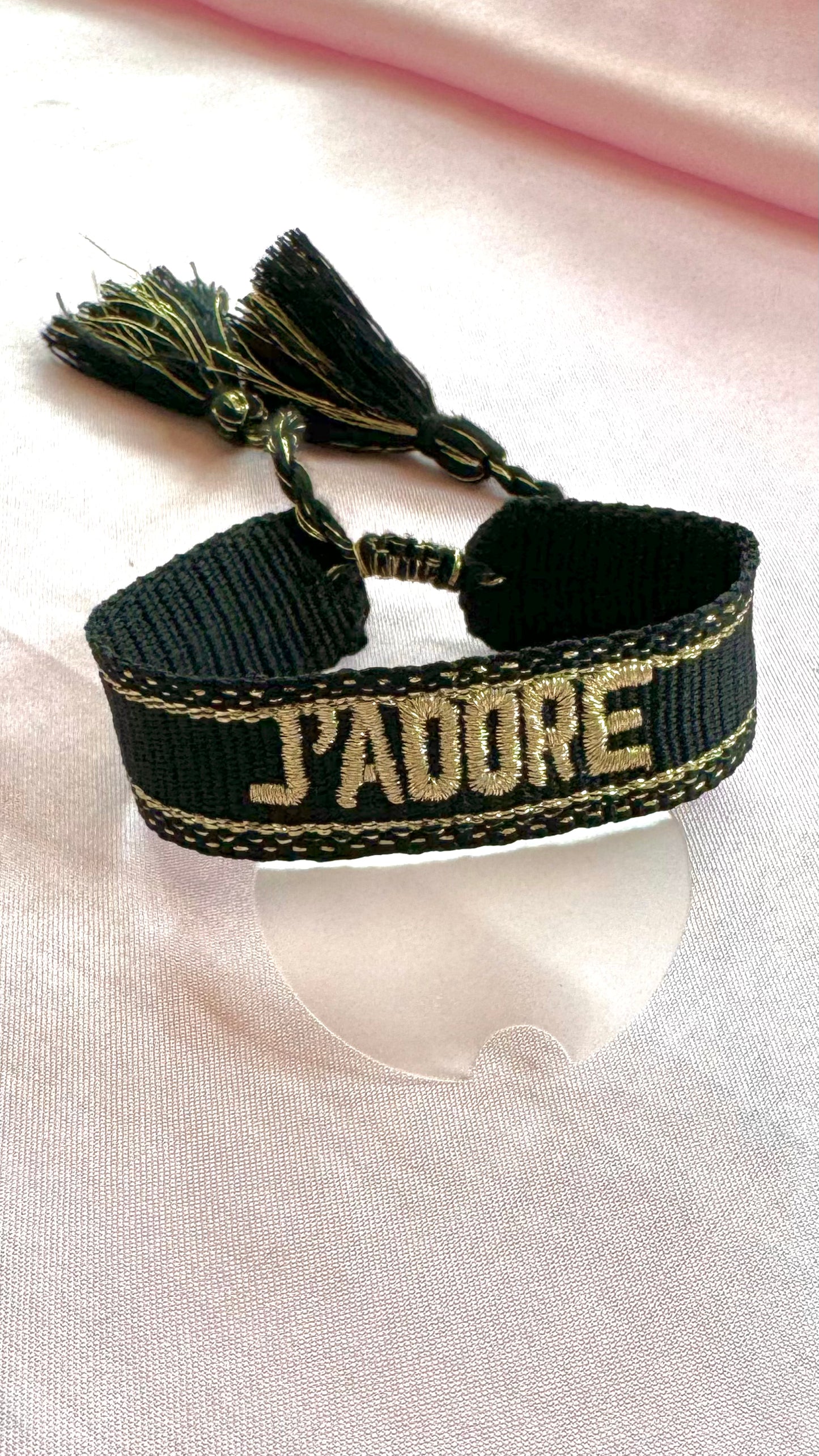 Bracelet J'ADORE noir