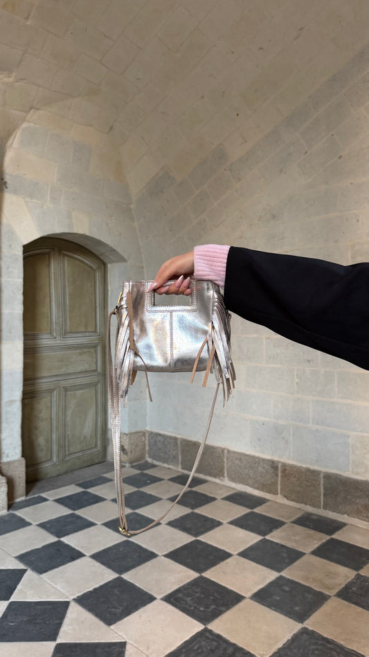 Sac AURA argenté métallique 🇮🇹