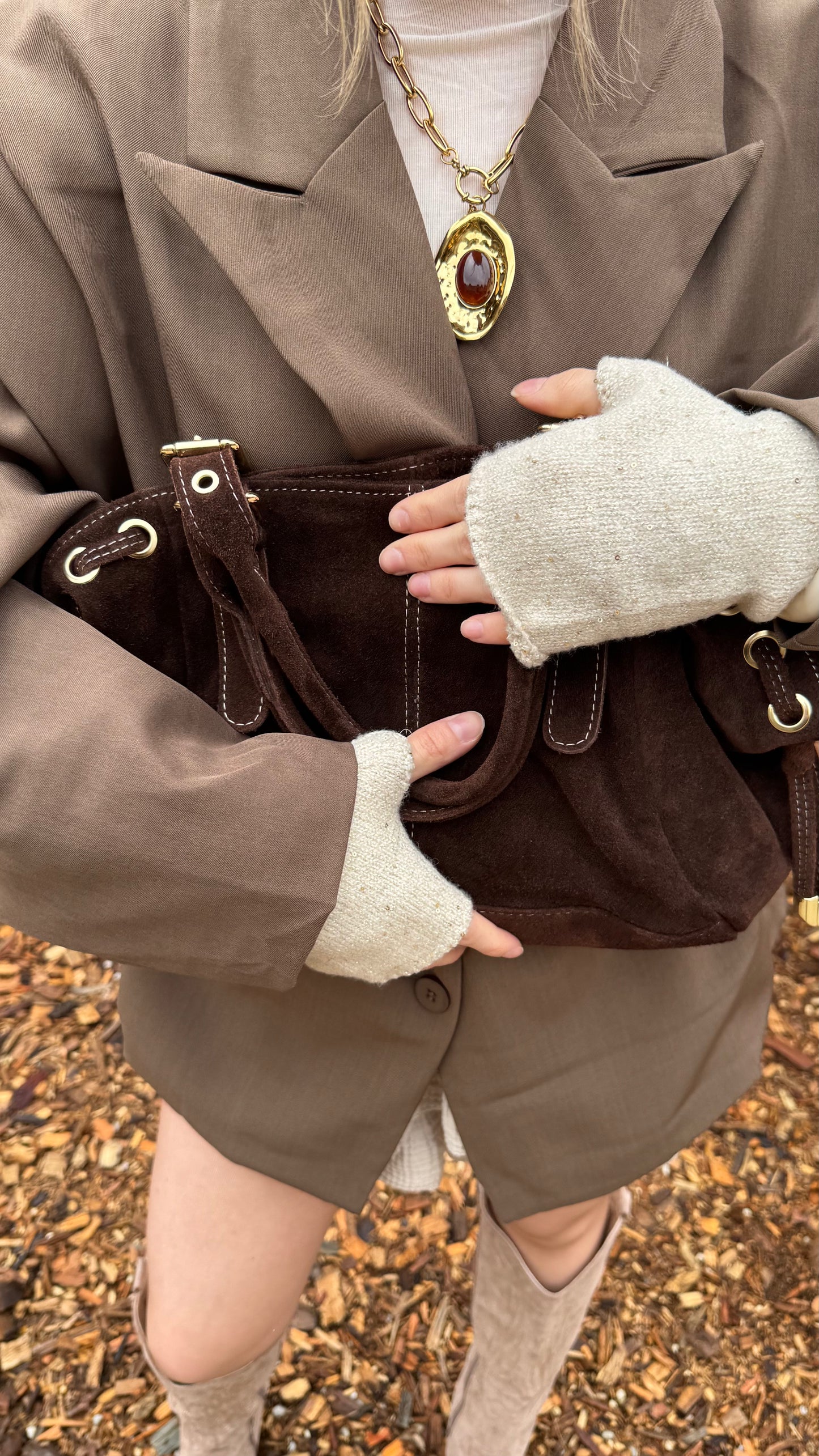 Mitaines beiges HARI