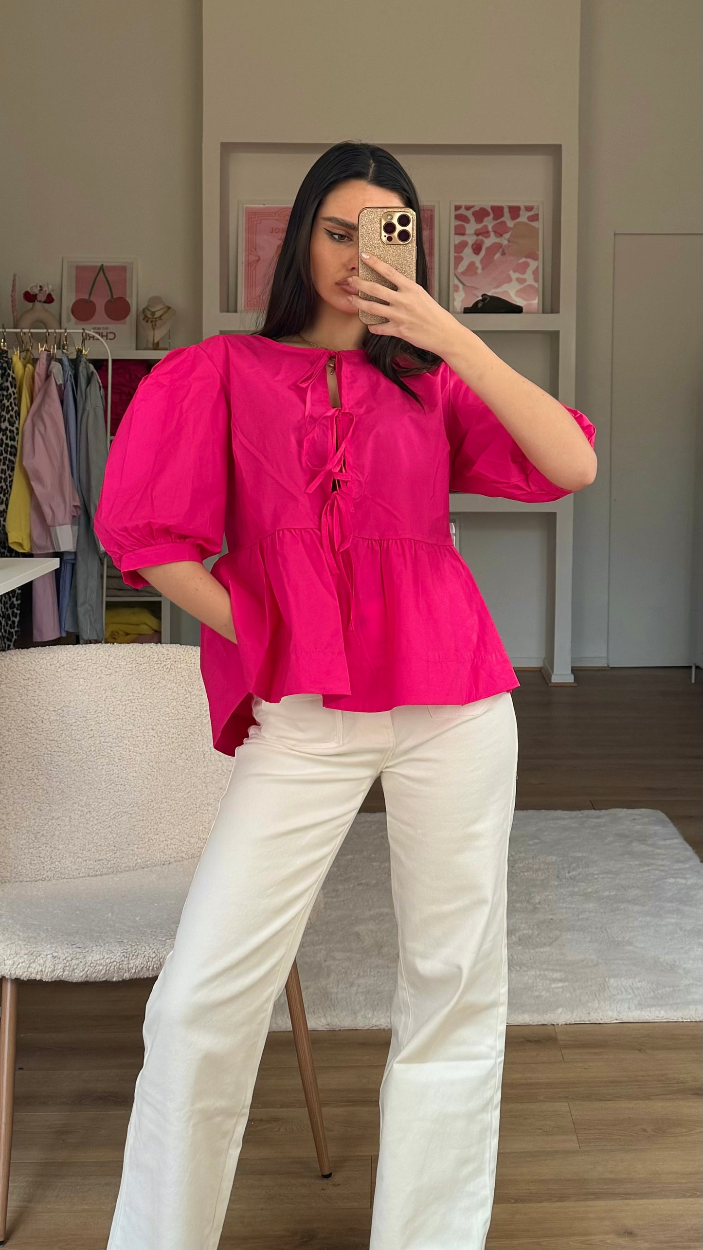 Blouse rose OLYMPE 🇮🇹