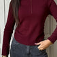 Top HAZEL bordeaux (manche longue)