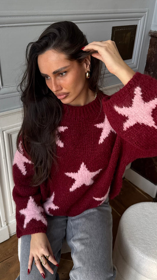 Pull bordeaux STELLA 🇮🇹