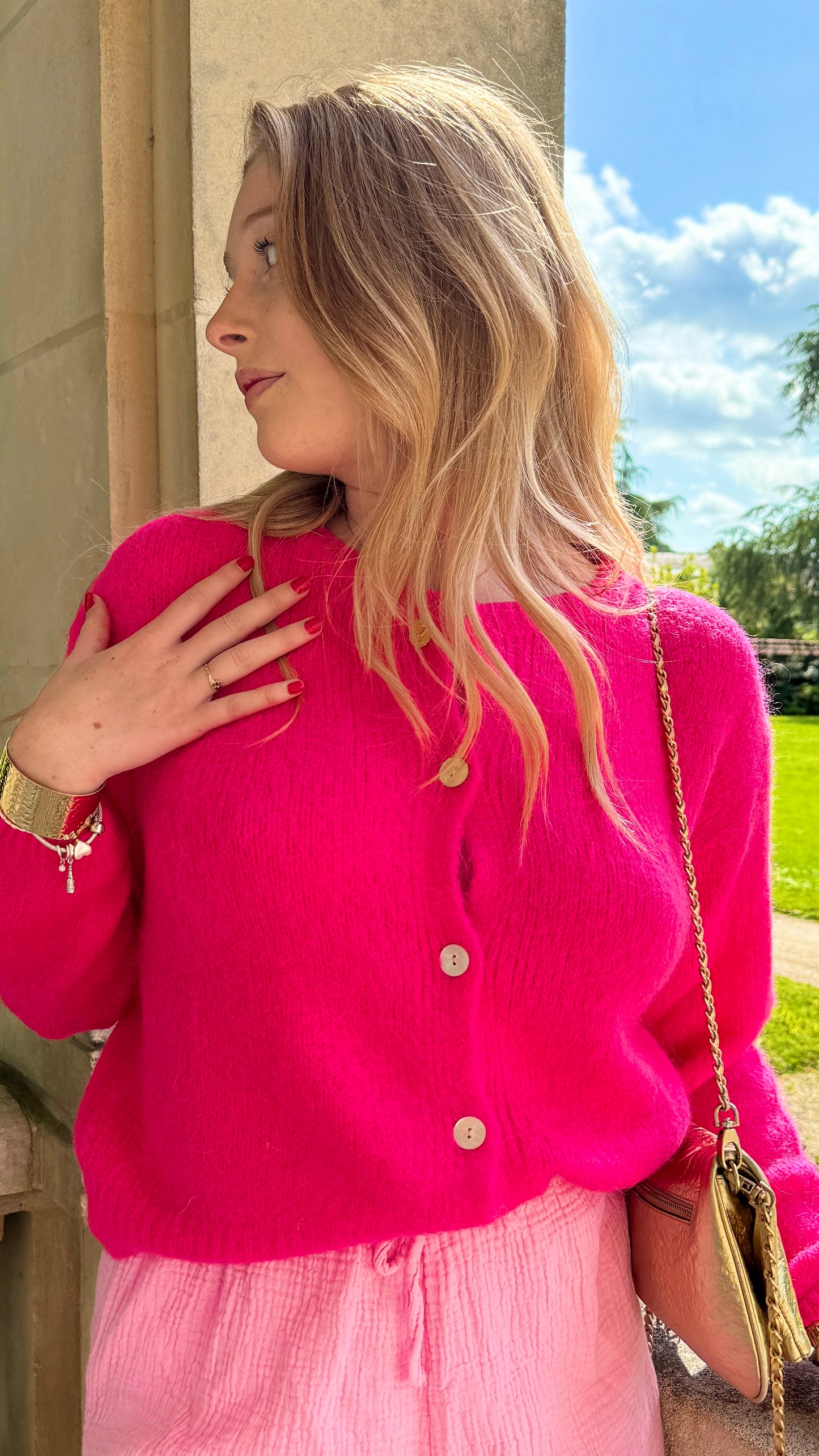 Cardigan SOHO rose fushia  🇮🇹