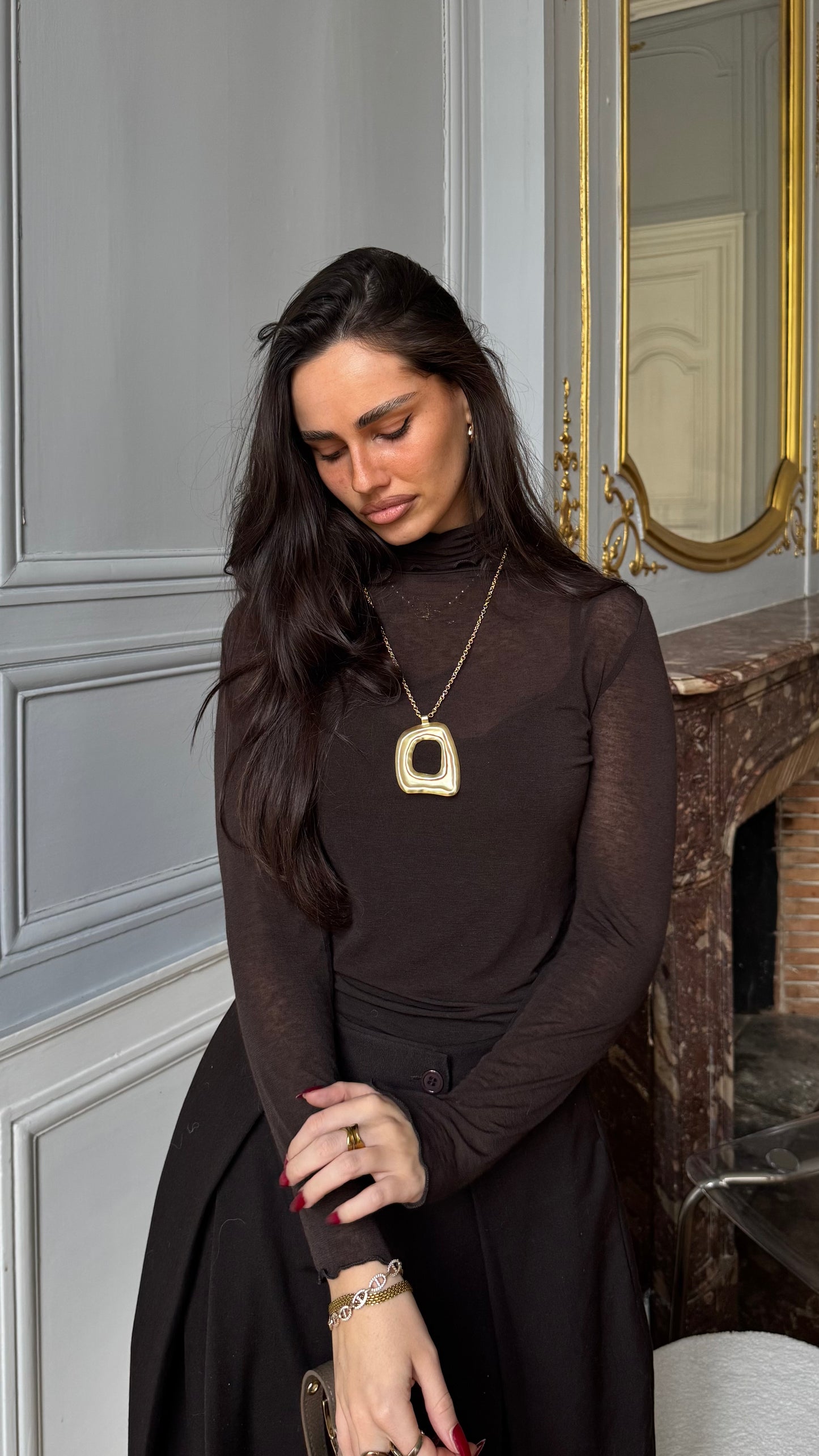 Top col roulé marron MIMI 🇮🇹