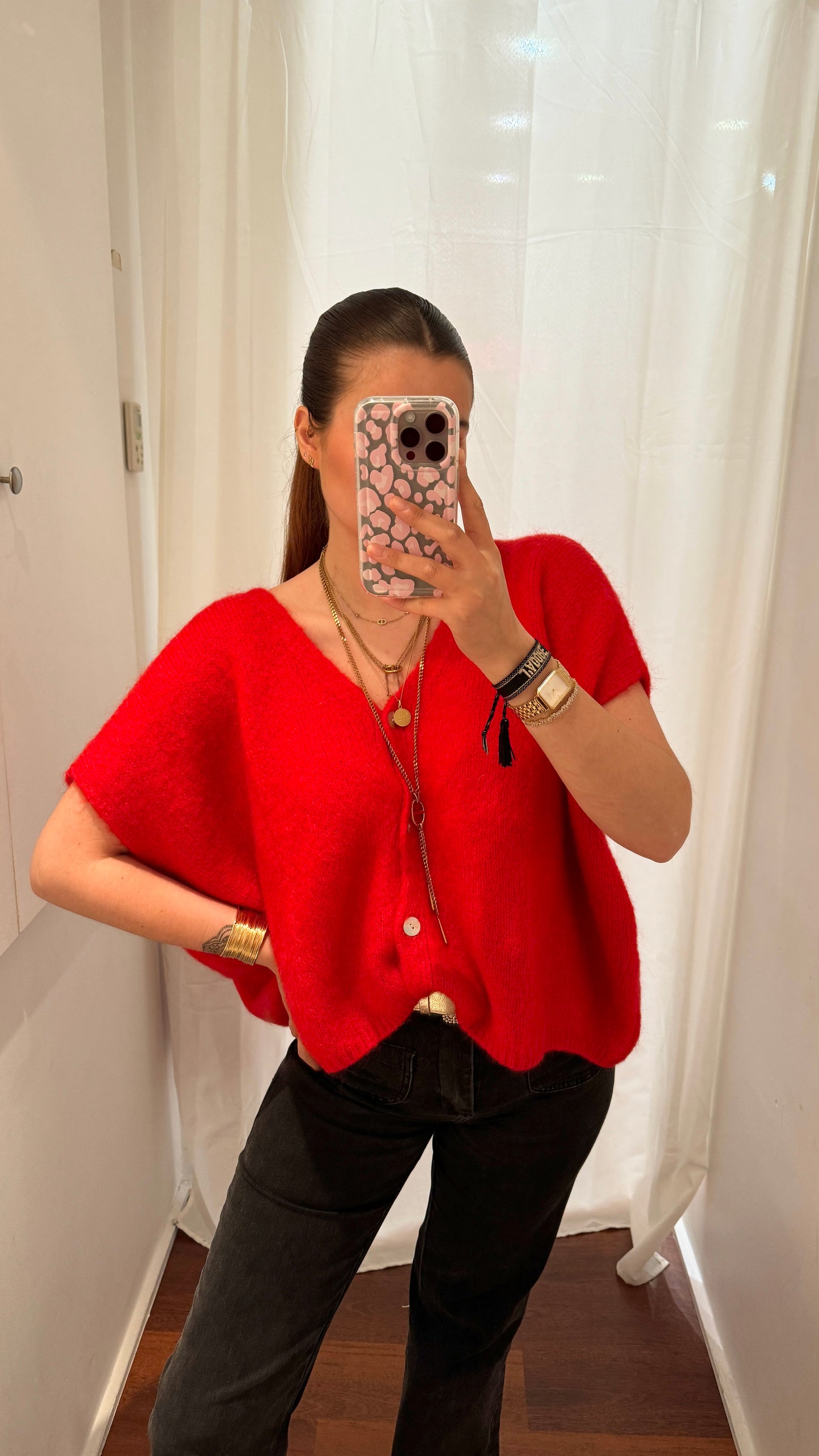 Cardigan SOHA rouge 🇮🇹