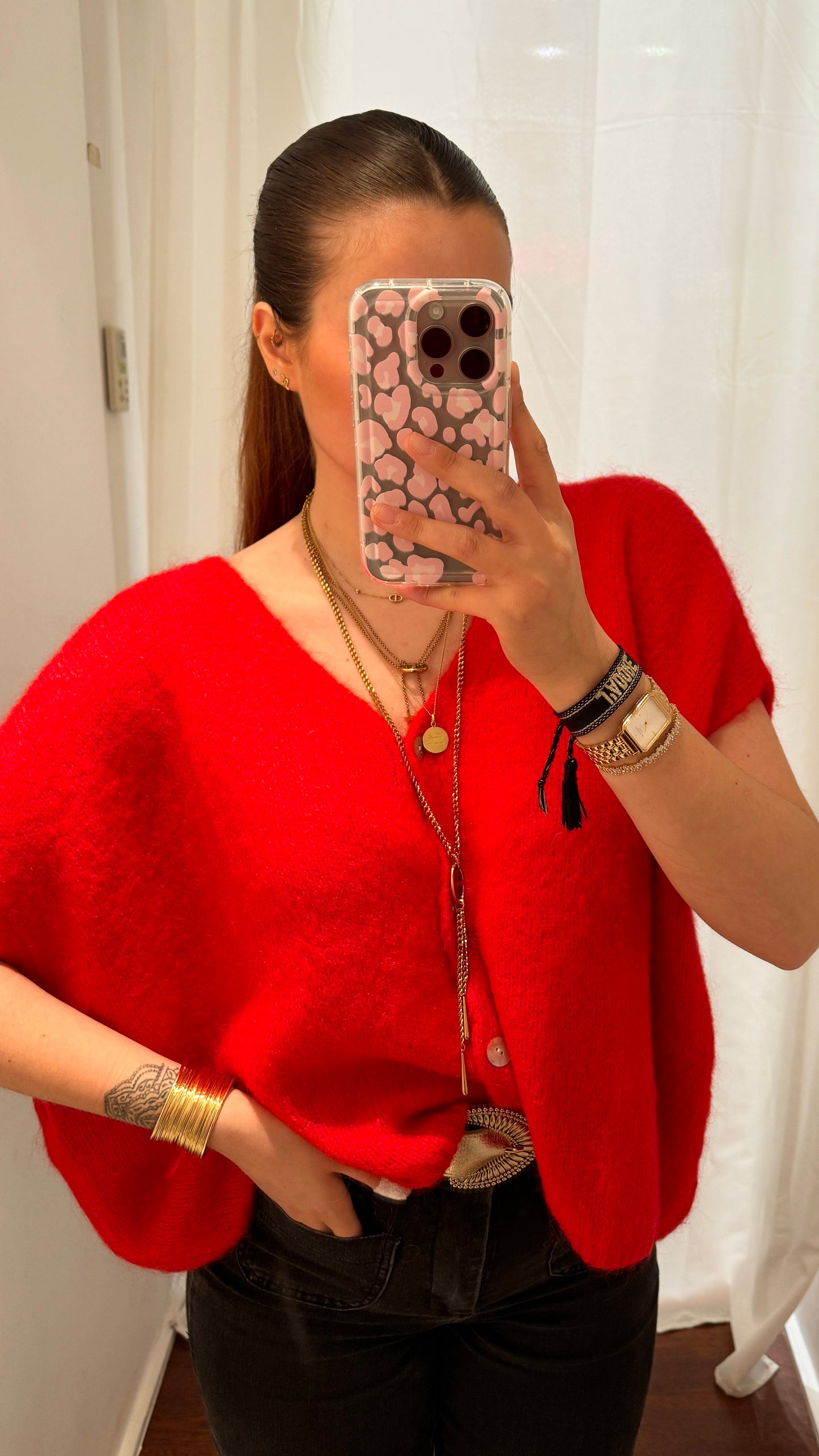 Cardigan SOHA rouge 🇮🇹