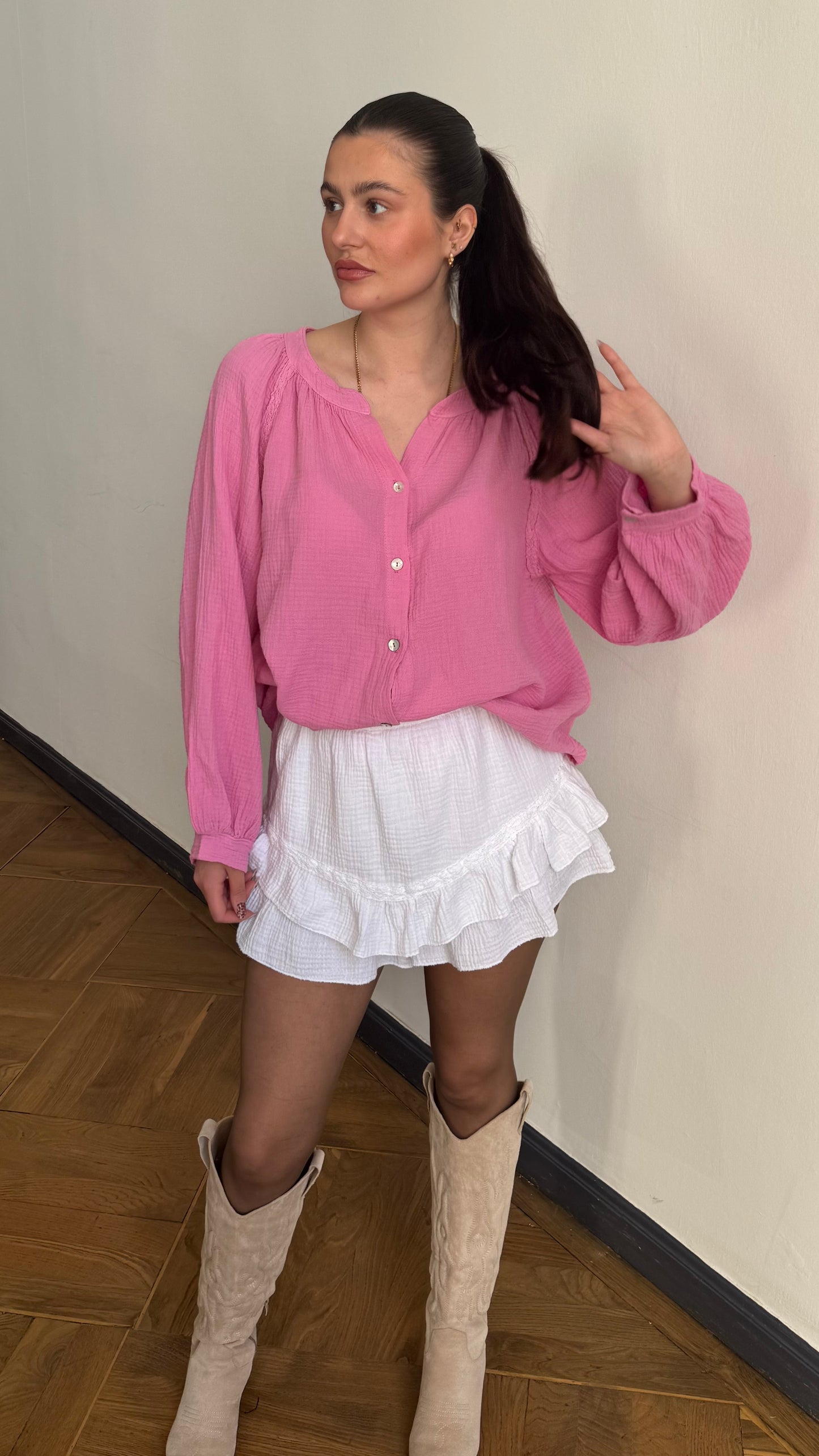 Chemise CREAMY Rose clair 🇮🇹