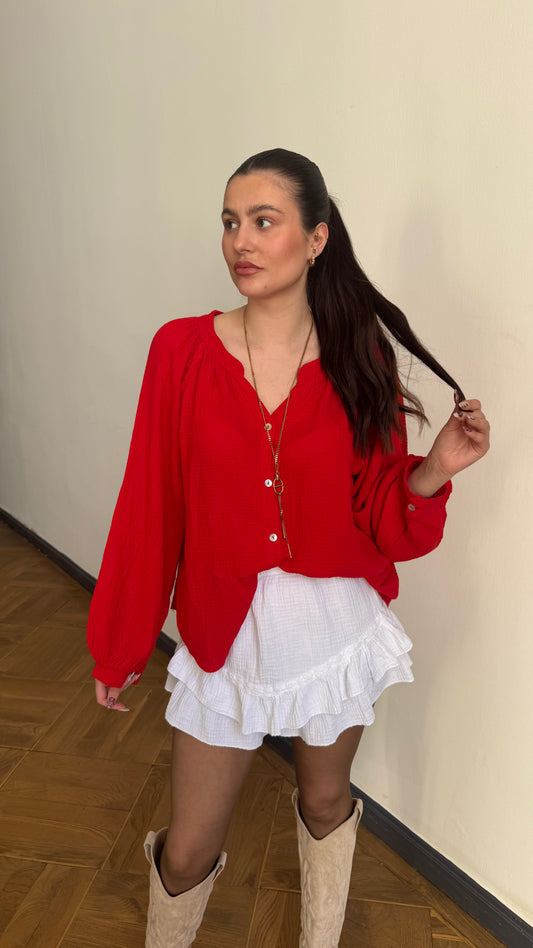 Chemise CREAMY Rouge 🇮🇹