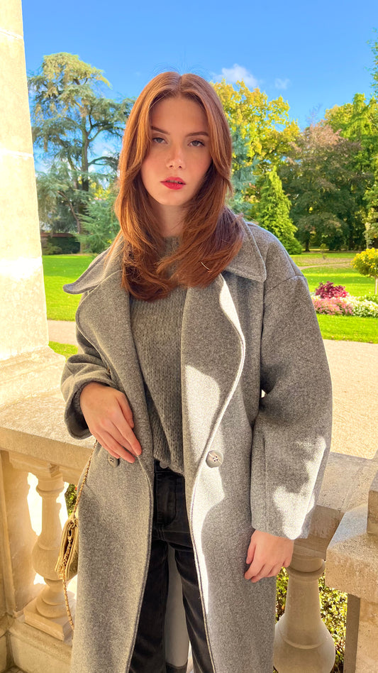 Manteau NORTH Gris clair  🇫🇷