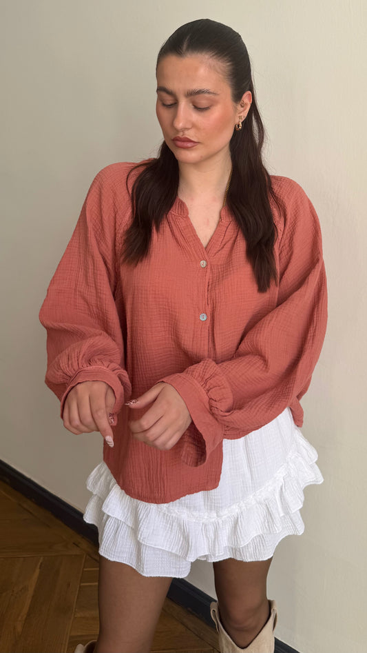 Chemise CREAMY Terracotta 🇮🇹