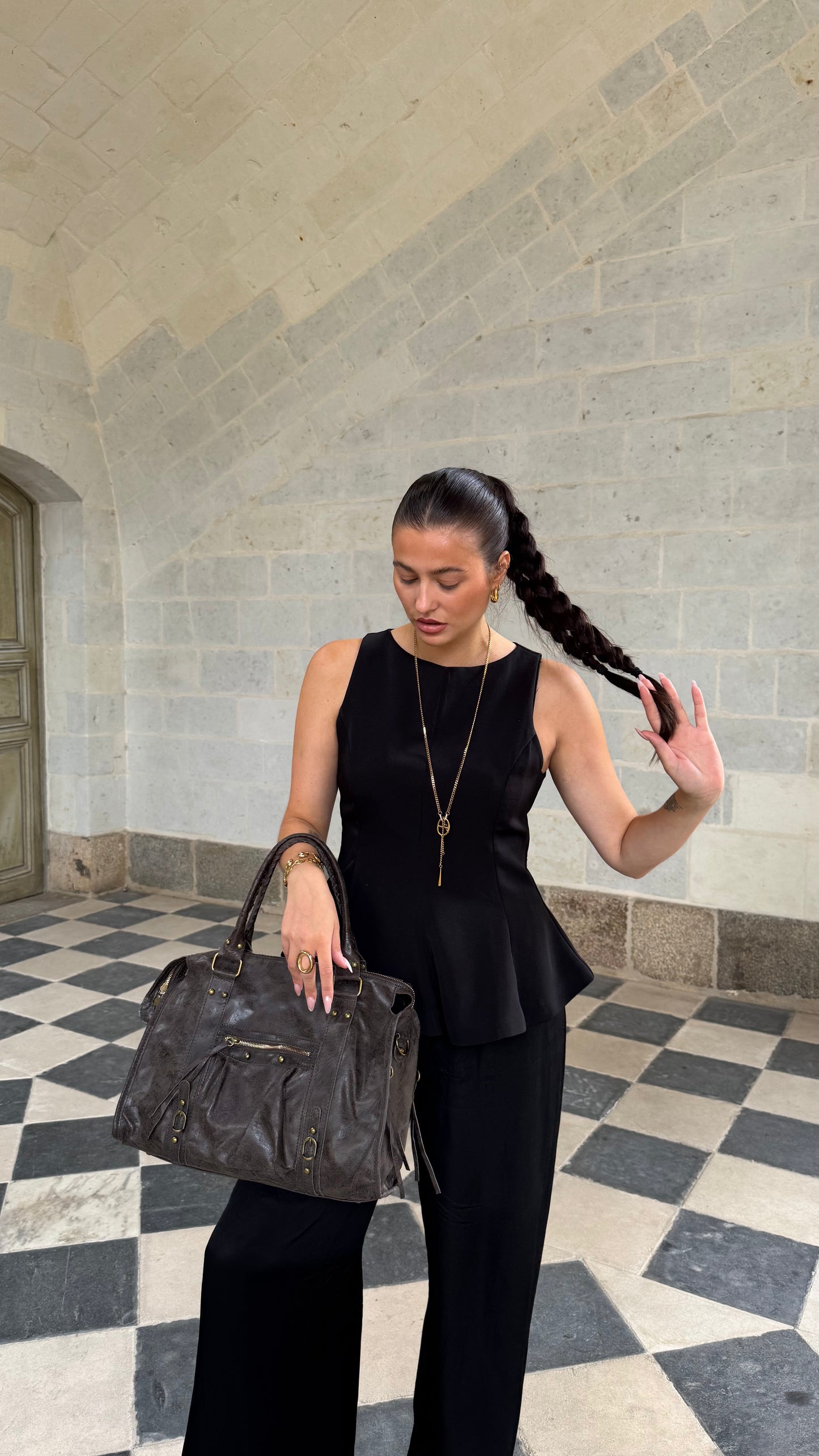 Sac DOLCE OVERSIZE vintage Marron 🇮🇹