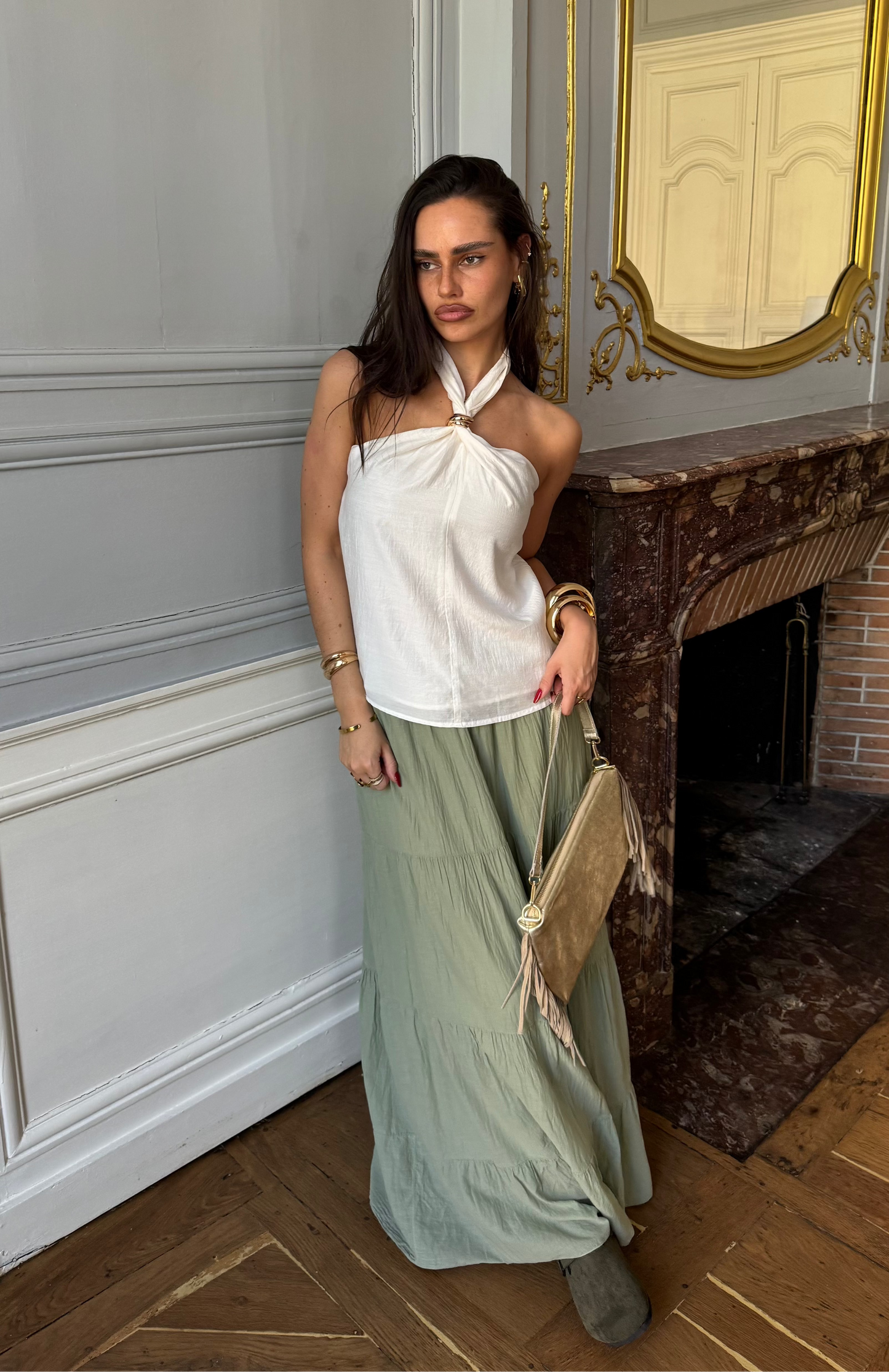 Top BIJOUX Blanc