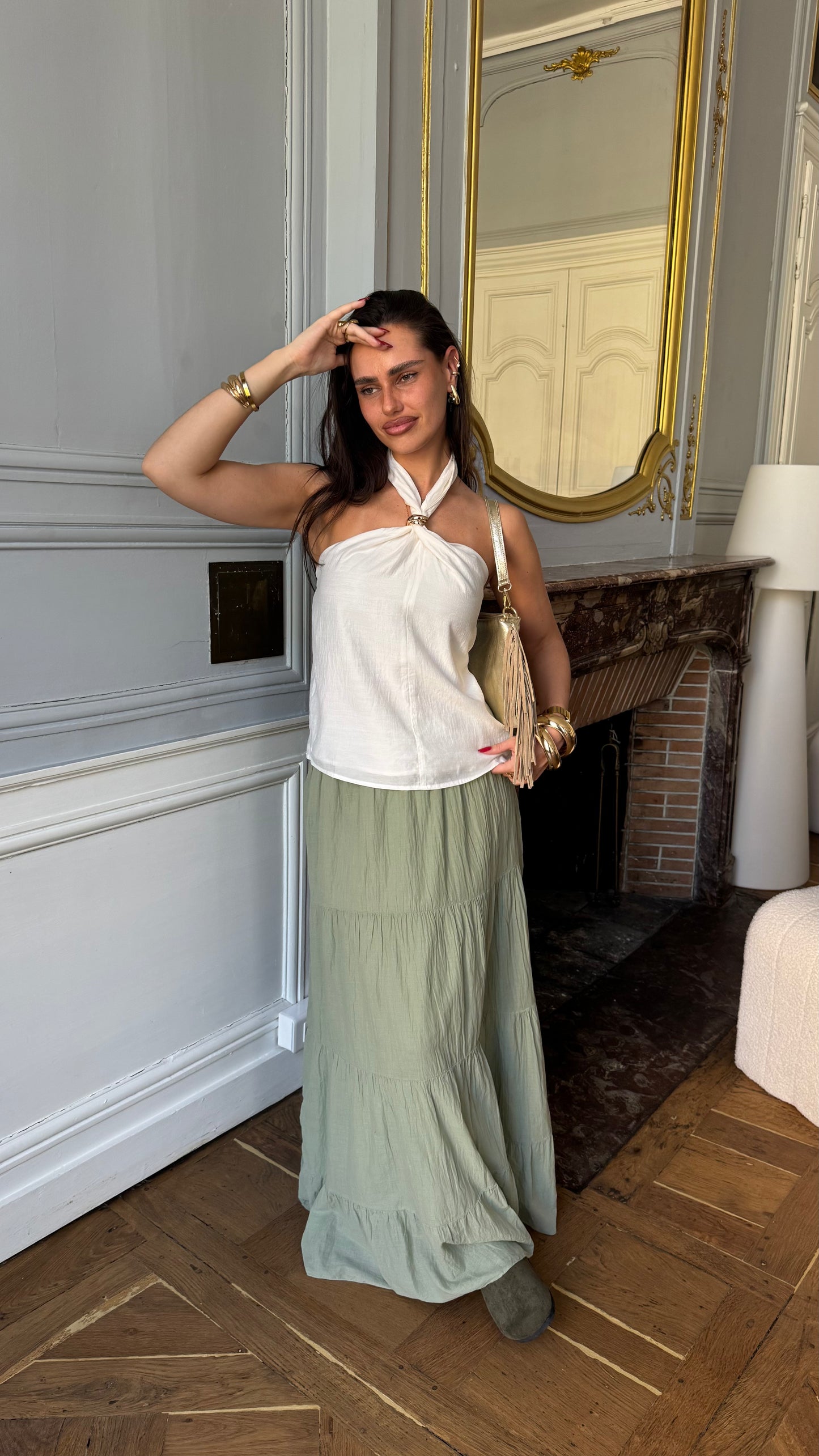 Top BIJOUX Blanc