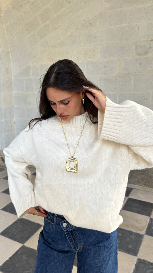 Pull SAGE Blanc