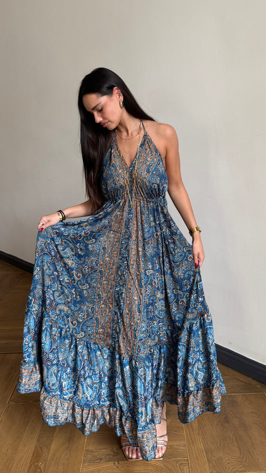 Robe bohème SOYA Bleu foncée 🇮🇳