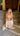 robe longue perles beige