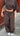 tshirt oversize manches courtes et pantalon barrel marron 